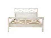 Ocean Grove Cross Thatch Bed Frame - Double / Whitewash