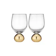 2pc Tempa Astrid 445ml Wine Glass Water/Cocktail Drinking Glassware Cup Gold
