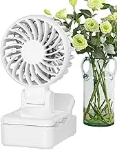 Desktop Small Fan - USB Rechargeable Portable Quiet Clip Travel Fan, USB Charging Compact Table Cooling - Strong Cooling Wind, Powerful Airflow Machine For Workplace, Home, Beach