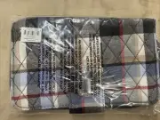 VERA BRADLEY Perfectly Plaid Blue Red Tan RFID Turnlock Phone Clutch Wallet
