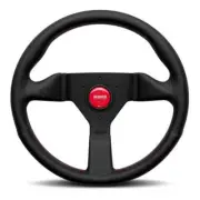 MOMO Montecarlo Black Leather With Red Stitching 320mm Steering Wheel