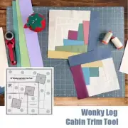 6/8/10'' Wonky Log Cabin Trim Tool Quilting Template Patchwork Sewing DIY Ruler