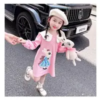 在飛比找蝦皮商城精選優惠-MOMOKO 女童連衣裙 兒童洋裝 2023春秋兒童洋氣公主