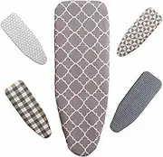 Iron Board Cover Replacement 48x15in 43x13in 39x13in 35x12in Tabletop Ironing Board Pad Heat Resistance Ironing Board Cover with Pull Bungee Cord(Grey,100x34cm(39x13in))