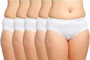 [Chaffree] Womens Anti Chafing Sports Activewear Gym Exercise Briefs, Ladies High Waist Underwear, Brief Panties Active Fit, Breathable Sweat Control, Stretchy Seamless Pants, Pack 5