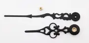 Kieninger Grandfather Clock Hands 3 7/8 Inch W/ HAND NUT Serpentine Mechanical