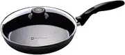 [Swiss Diamond] Frying Pans Nonstick with Lid, Features Ergonomic Handle, Nonstick Diamond Coated Aluminum Skillets and Oven Safe Frying Pans with Lids, Cover Included, 9.5 Inch