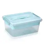 Stack & Carry Box, Clear Plastic Storage Container Stackable Home Utility Box
