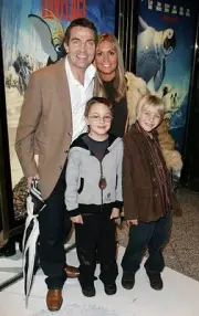 Bradley Walsh his wife Donna family arrive UK Premiere of Happy Fe- Old Photo