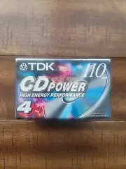 NEW Pack of 4 TDK 110 High Bias CD Power Audiocassettes High Energy Performance