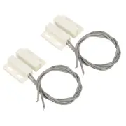 Magnetic Reed Switch, 2 Pack NO Wired Magnetic Contact Switch, White