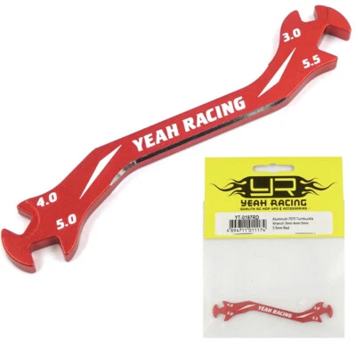 Yeah Racing YT-0197RD Aluminum 7075 Turnbuckle Wrench Red 3 /4 /5 /5.5mm