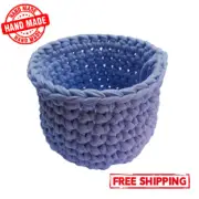 Hand made Decorate Cotton Rope Small soft Storage bin Tables/Racks Free Shipping