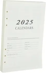 TEMPNAP Planner Refill Paper Lined Notebook Inserts for Binder Daily Organizer Efficient Note Taking Easy Page Turning for Home Office Use