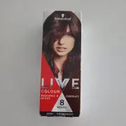 Schwarzkopf Live Colour Chocolate 25ml, 8 washes, Damaged box.