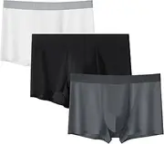 [Generic] Pack of 3 Men's Boxer Briefs Set Lightweight Soft Fabric Undergarments for Daily Wear