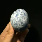Polished Blue Calcite Palm Smooth Stone 4oz 170637 Crystal Soothing Metaphysical