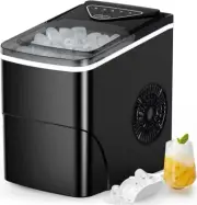 Countertop Ice Maker Machine, 26Lbs in 24Hrs, 9 Ice Cubes Ready in 6 Mins, Auto-