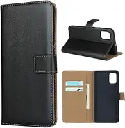 Cavor for Samsung Galaxy A51 Case, for Samsung A51 Case SM-A515F 6.5'',Premium PU Leather Folio Flip Wallet Stand Case Cover Magnetic Closure Phone Cases Book Design with Kickstand Feature & Card Slots--Black