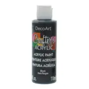Lot of 2 DECOART Black Acrylic Paint FREE SHIPPING