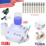 Dental Ultrasonic Piezo Scaler w/ LED Handpiece Bottles Fit EMS +10Pcs Handpiece