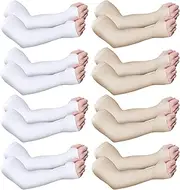 Eurzom Elderly Skin Protector Sleeves Thin Skin Arm Sleeve Bruise Protective from Abrasions Tear Sun Exposure Compression Bruising Arm Protection Sleeve for Men Women