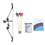 19" Mini Recurve Bow Set 18lbs Arrows Shooting Toy Gift Archery Practice Target