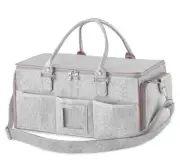 HBlife Baby Diaper Caddy Organizer, Nursery Storage Bin, 16" x 10" x 7" Large Po