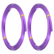 18 Gauge 5mm Wide Flat Wire, 10Ft 2 Roll Bendable Flat Bezel Wire, Purple