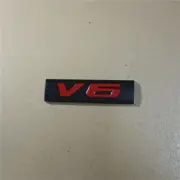 1x Black Red Matte V6 Metal Badge Emblem Sticker Decal Bumper Turbo Diesel Motor (for: Renault)
