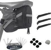 Bike Repair Tool Kit & Bike Saddle Bag, Bicycle Saddle Bag with 16-in-1 Multi-function Tool Kits Bike Tire Repair Kit for Road MTB E-Bikes Cycling Accessories for Outdoor Camping Travel Home Road
