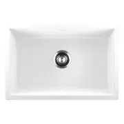 Welba Kitchen Sink 70x45cm Granite Stone Sink Laundry Basin Single Bowl White