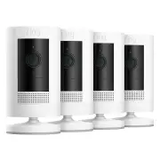 Ring Stick Up Cam Battery Full HD Security Camera 4 Pack (3rd Gen) - White