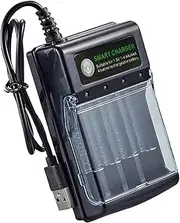 AA Battery Charger - AA AAA Battery Charger | Fast Charger | Alkaline Battery Charger | Charger for AA AAA Batteries | Battery Charger 4 Bay | Individual Alkaline Battery Charger Battery Pack Charge