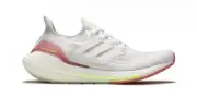 Adidas Ultraboost 21 Women’s Size 7 Casual Running Shoe White Pink Sneaker