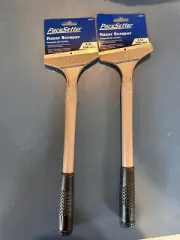 2pk 4” Razor Blade Scraper 12” Handle Wallpaper Remover Paint Wall & Floor P13G