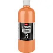 Jasart Byron 1L Acrylic Paint Bottle Medium-Bodied Art/Craft Painting Coral