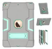 MCC Stylish Shockproof iPad 10.2 2021 9th Gen Case Cover Kids Apple iPad9 [Grey+Light Blue]