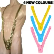 NEW Borat Mankini Swimsuit Costume G String Mens Thong gold pink Yellow Bucks