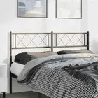 Black Metal Double Bed Headboard 137cm Modern Design Stylish Bedroom Decor