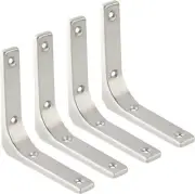 Heavy Duty Floating Shelf Bracket 4 Inch x 4 Inch, Stainless Steel Wall Shelf...
