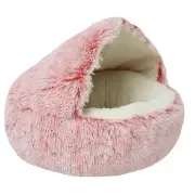Calming Dog Bed Covered Donut Cat Cave Bed for Indoor Cats Dogs,Fluffy Plush ...