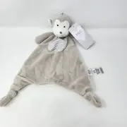 Marks and Spencer Monkey Gray Blanket Comforter Soother Stripe Plush Lovey New