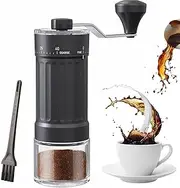 [Tyafzzn] Manual Coffee Grinder, Hand Mill, Coffee Black, Manual Coffee Grinder with Ceramic Grinder, 40-Level Setting, for Aeropress, Espresso, Pour Over, French Press and Moka Jug