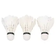 3pcs Goose Feather Badminton Stable White Shuttlecocks For Indoor Outdoor FG