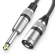 10FT XLR Male to 1/4 Cable 6.35mm Microphone Cord TS Mono 3 Pin Male to Quart...