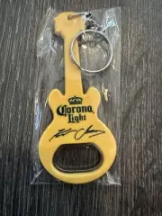 Corona Light Beer Kenny Chesney Promo Yellow Guitar Key Chain Bottle Opener