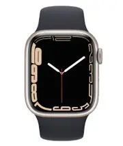 Apple Watch Series 7 - 32GB - Starlight-Aluminum-Sport Band-Midnight - GPS - 41mm - Starlight - Aluminum - Midnight - Sport Band - Rubber - Refurbished (Acceptable Condition)