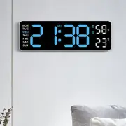 Large Digital LED Wall Clock - Jumbo Display with Calendar & Temperature
