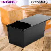 Non-stick Toast Box Kitchen Bread Loaf Tin Pan Mold & Lid Baking Tool 450-1000g